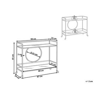 Beliani Servierwagen aus Eisen Glamourös KERRY  