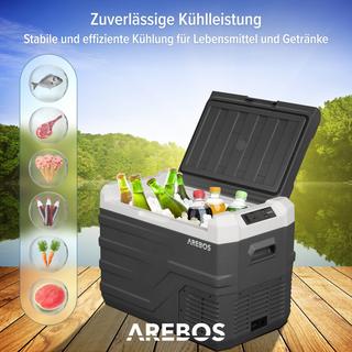 Arebos  Compressor Cooler Box Electric Car Refrigerator APP Freezer Box 