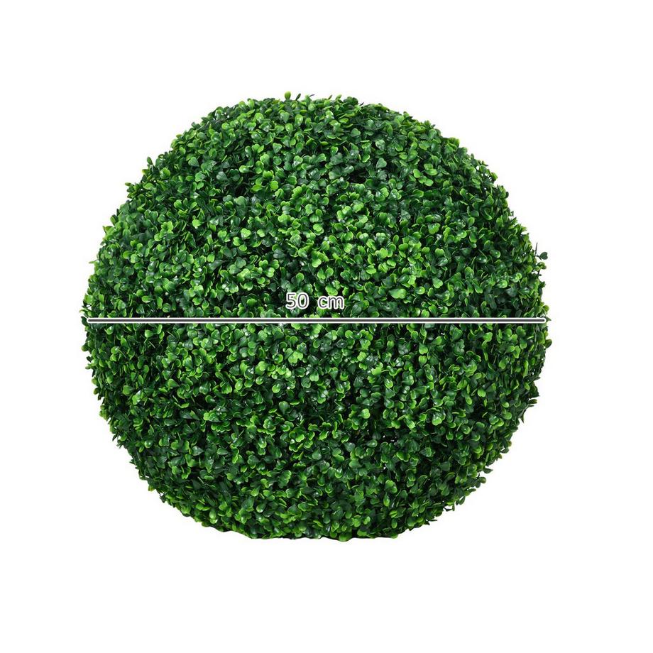 Northio Set di 2 palline di bosso artificiale 50 cm Piante artificiali, piante artificiali in plastica Palla di bosso, pianta finta per soggiorno camera da letto ufficio giardino decorazione moderna regalo  