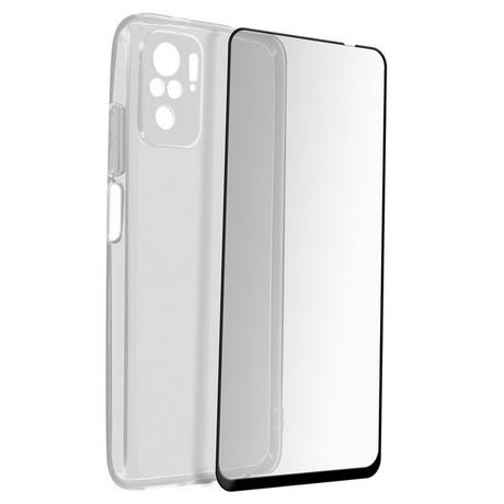 Avizar  Coque Redmi Note 10s / 10 + Vitre Noir 