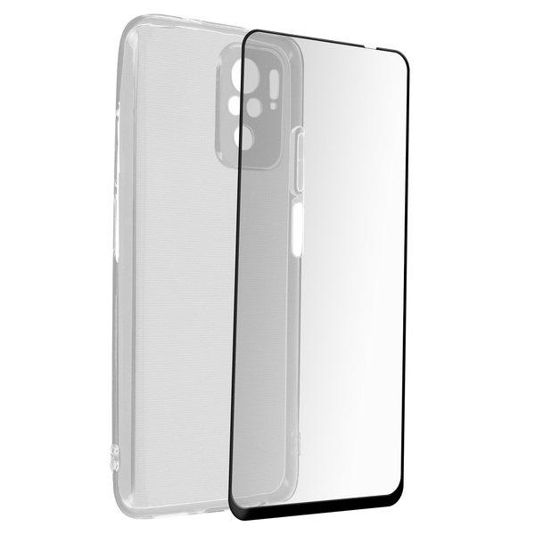 Avizar  Coque Redmi Note 10s / 10 + Vitre Noir 