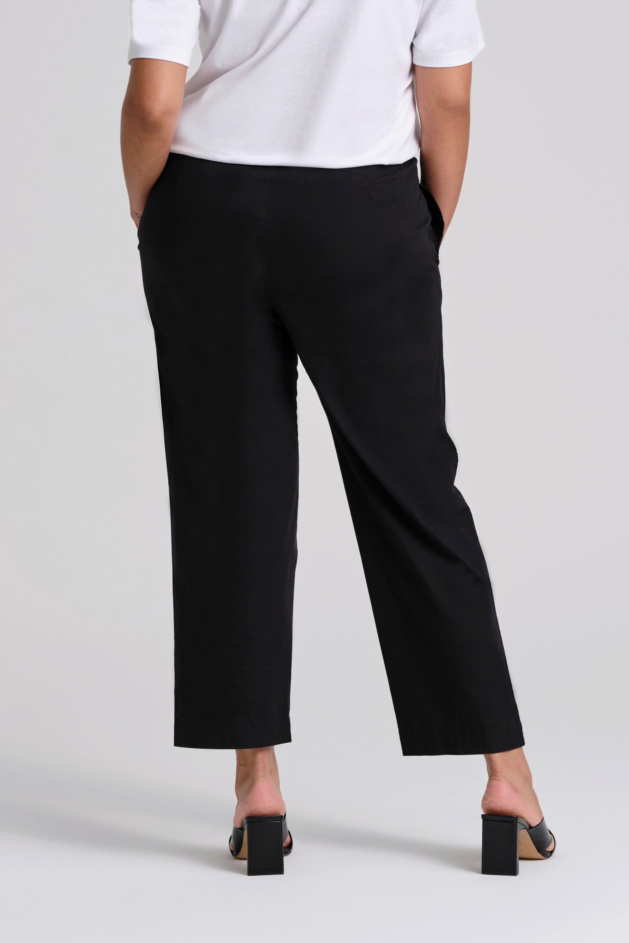 Ulla Popken  Pantalon chino Ruby 7/8 - taille élastique, jambe droite et large 