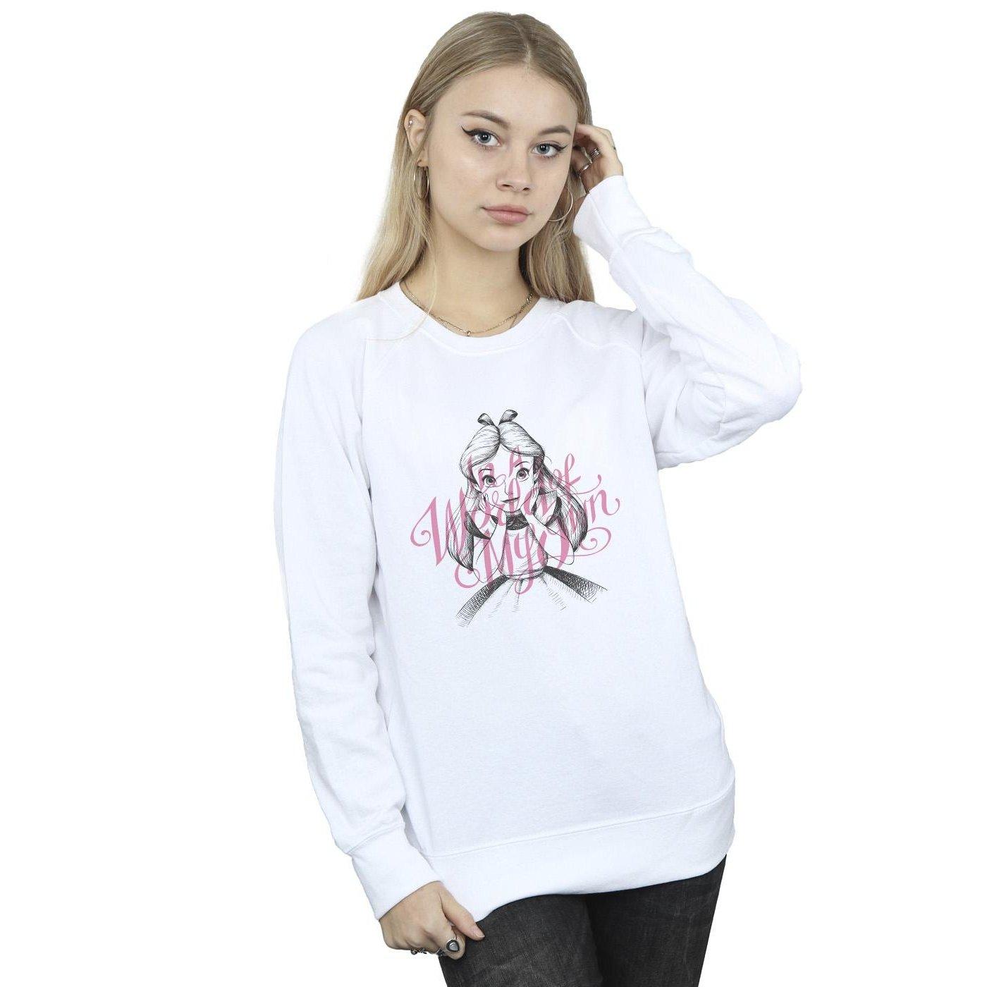 Disney  Alice In Wonderland In A World Of My Own Sweatshirt 