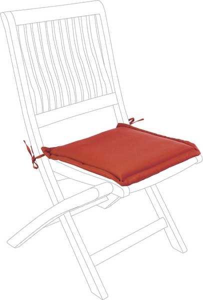 mutoni Cuscino per sedia da giardino per seduta quadrata rosso arancio  