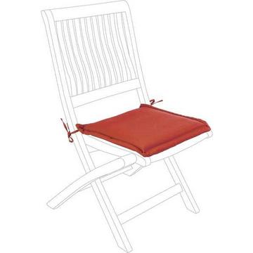 Cuscino per sedia da giardino per seduta quadrata rosso arancio