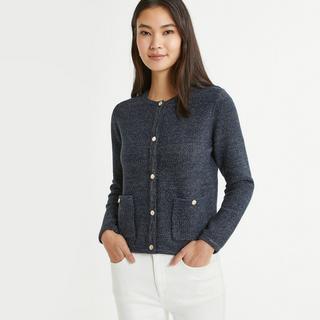 La Redoute Collections  Cardigan mit rundem Ausschnitt und Knopfleiste 