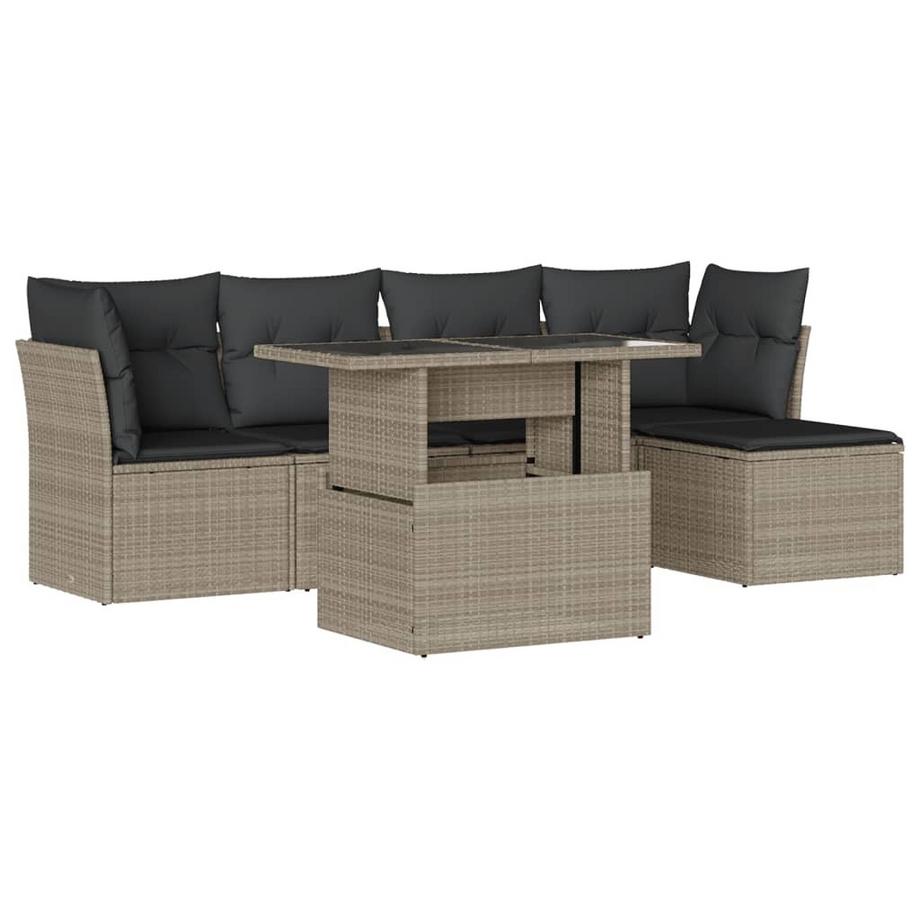 set divano da giardino Polirattan
