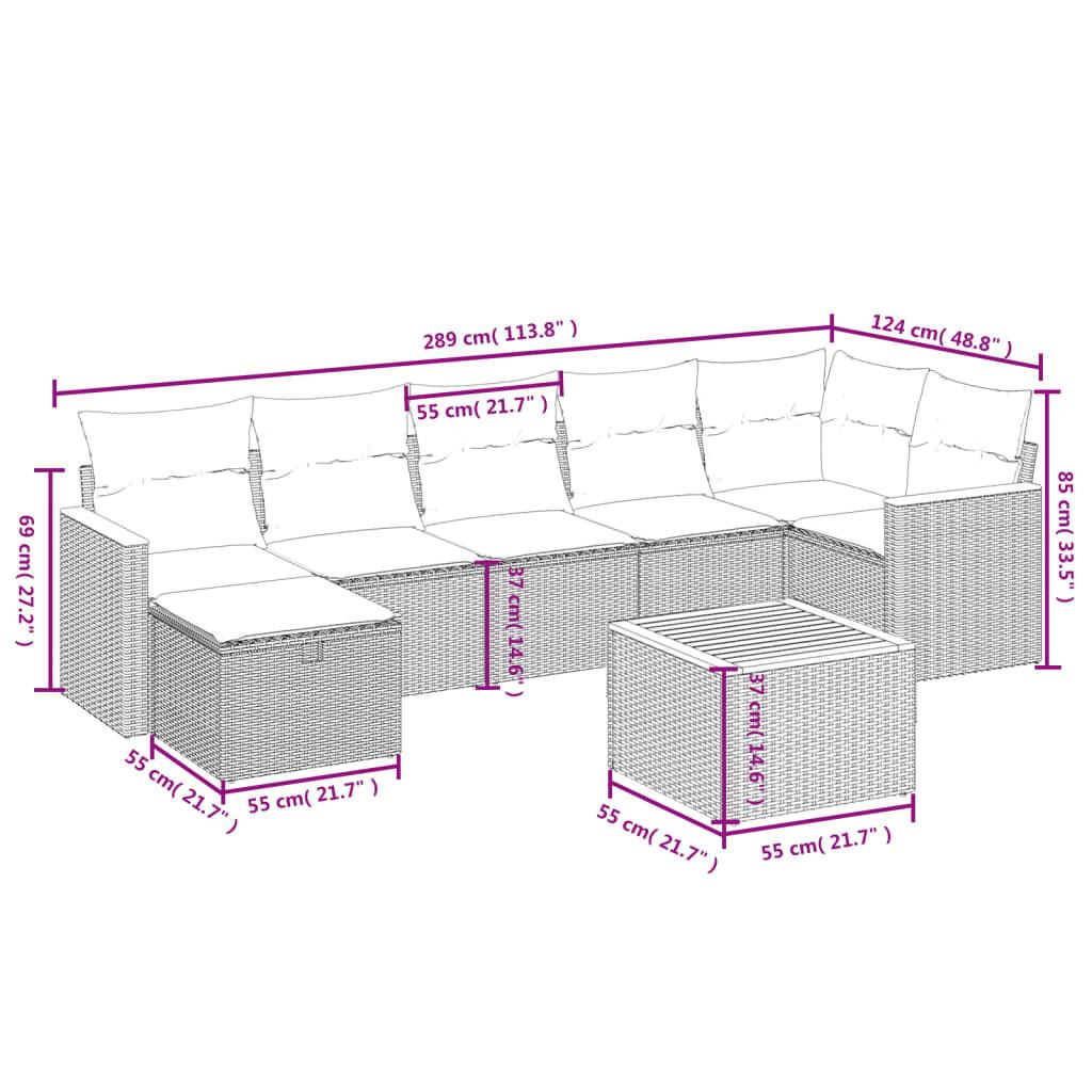 VidaXL Ensemble de canapés de jardin rotin synthétique  