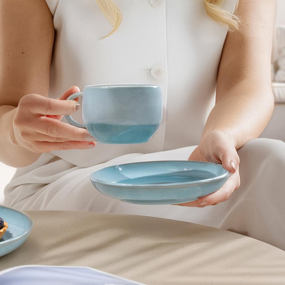 like. by Villeroy & Boch Piattino tazza caffe Perlemor Aqua  