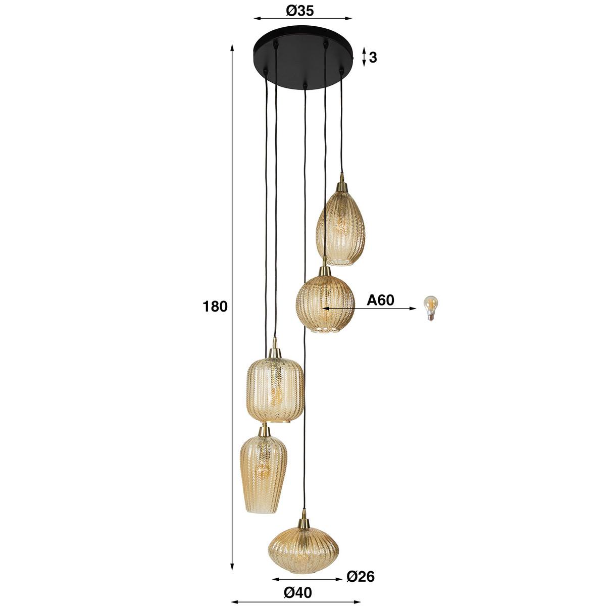 mutoni industrial Hängelampe V-Shape 5L  