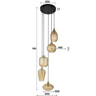 mutoni industrial Hängelampe V-Shape 5L  