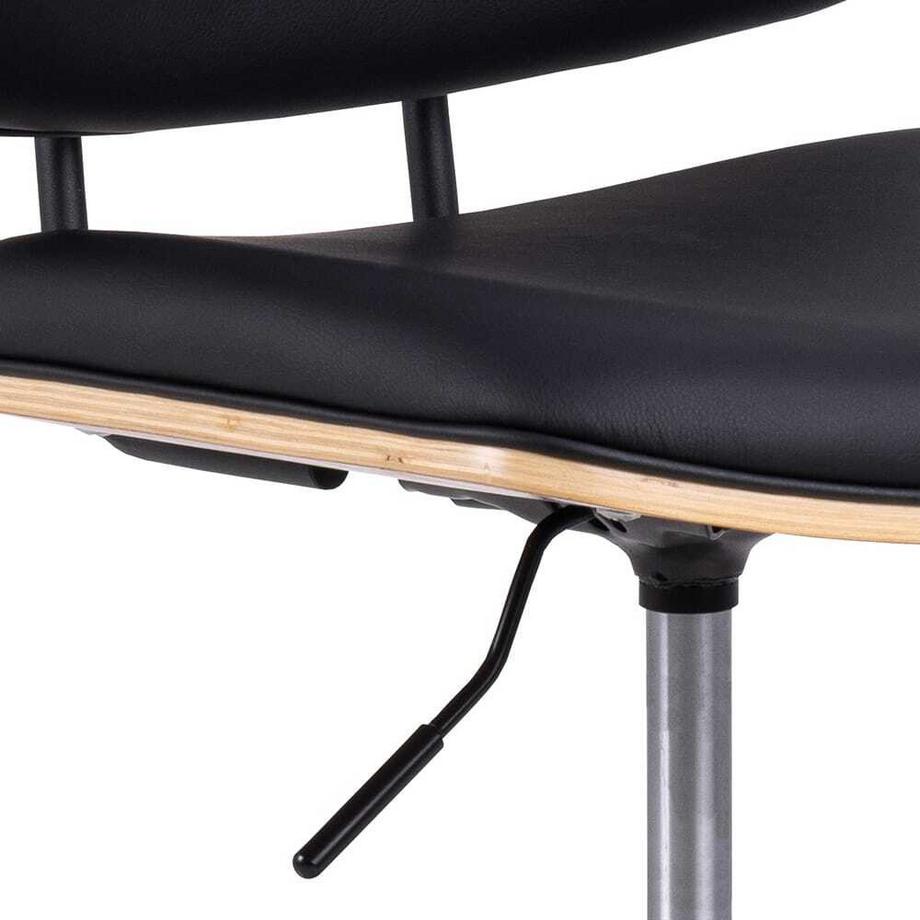 mutoni Chaise de bureau Ovon noir (1 pièce)  