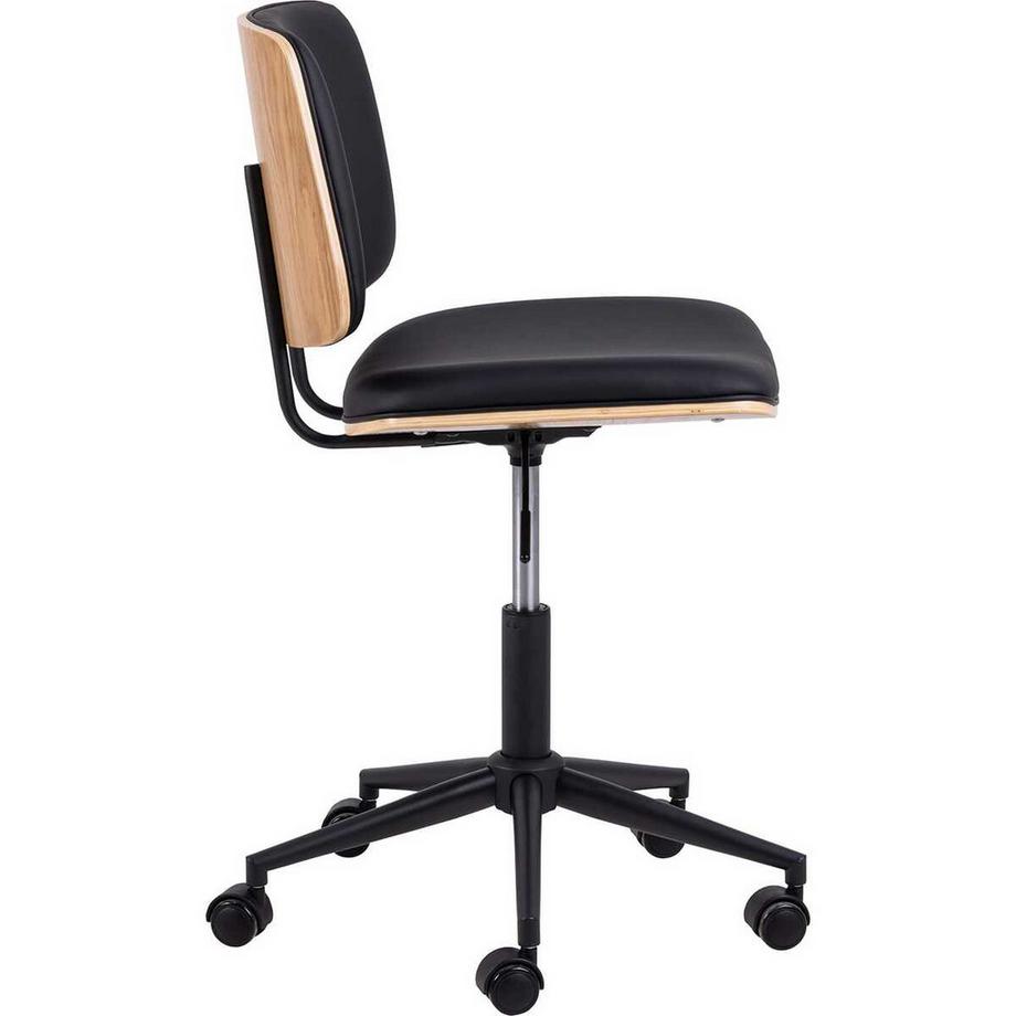 mutoni Chaise de bureau Ovon noir (1 pièce)  
