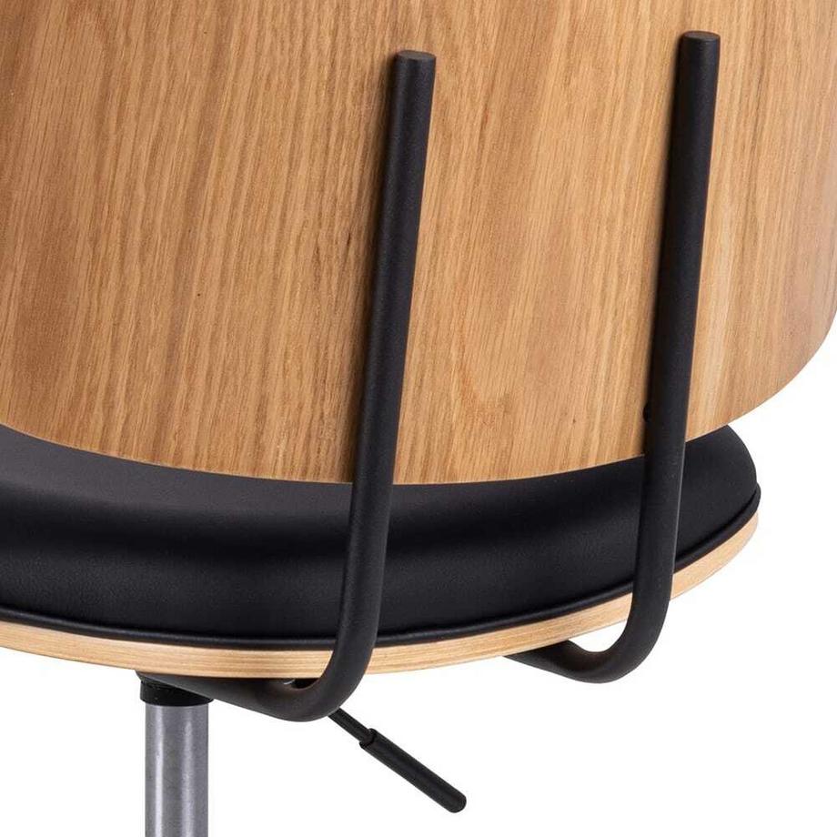 mutoni Chaise de bureau Ovon noir (1 pièce)  