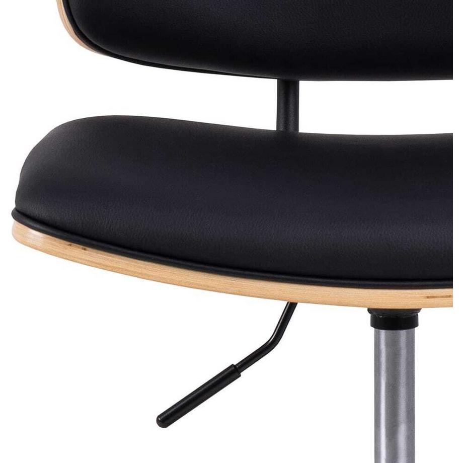 mutoni Chaise de bureau Ovon noir (1 pièce)  
