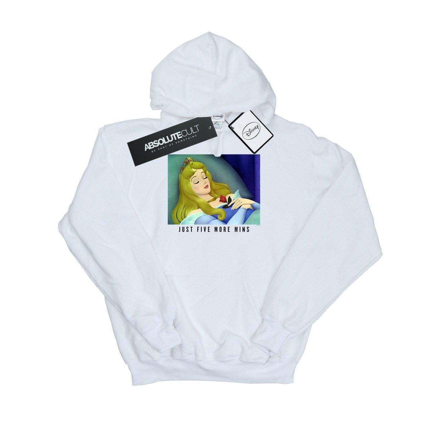 Image of Sleeping Beauty Five More Minutes Kapuzenpullover Herren Weiss XXL