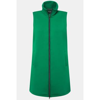 Ulla Popken Veste longue Scuba Ligne A Col montant sans manches  