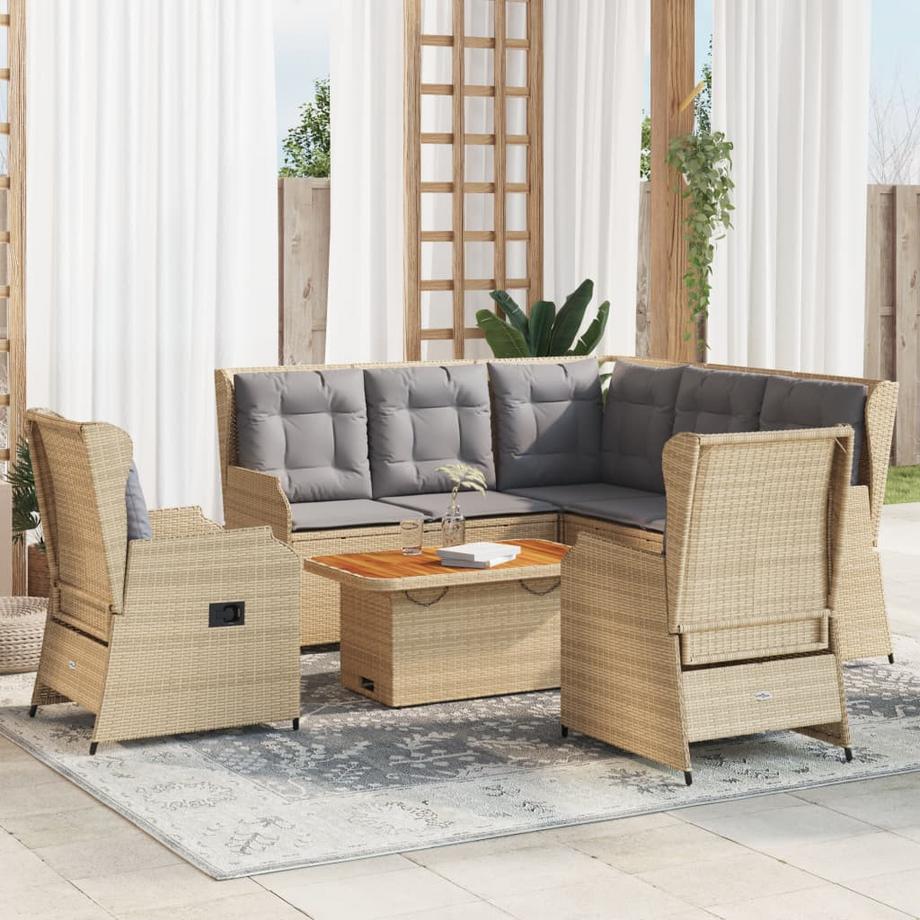 VidaXL set salotti da giardino Polirattan  