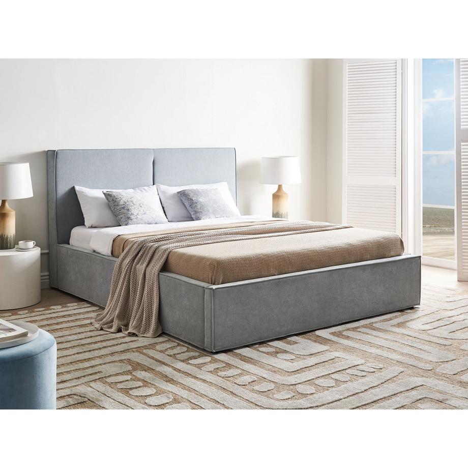 Beliani Letto contenitore en Tessuto Moderno MOISSAC  