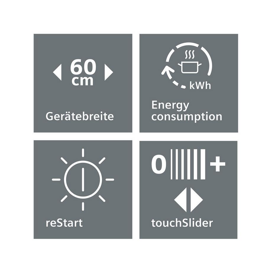 Siemens Glaskeramik Kochstellen 60 cm Facetten design ET645FNP1C  