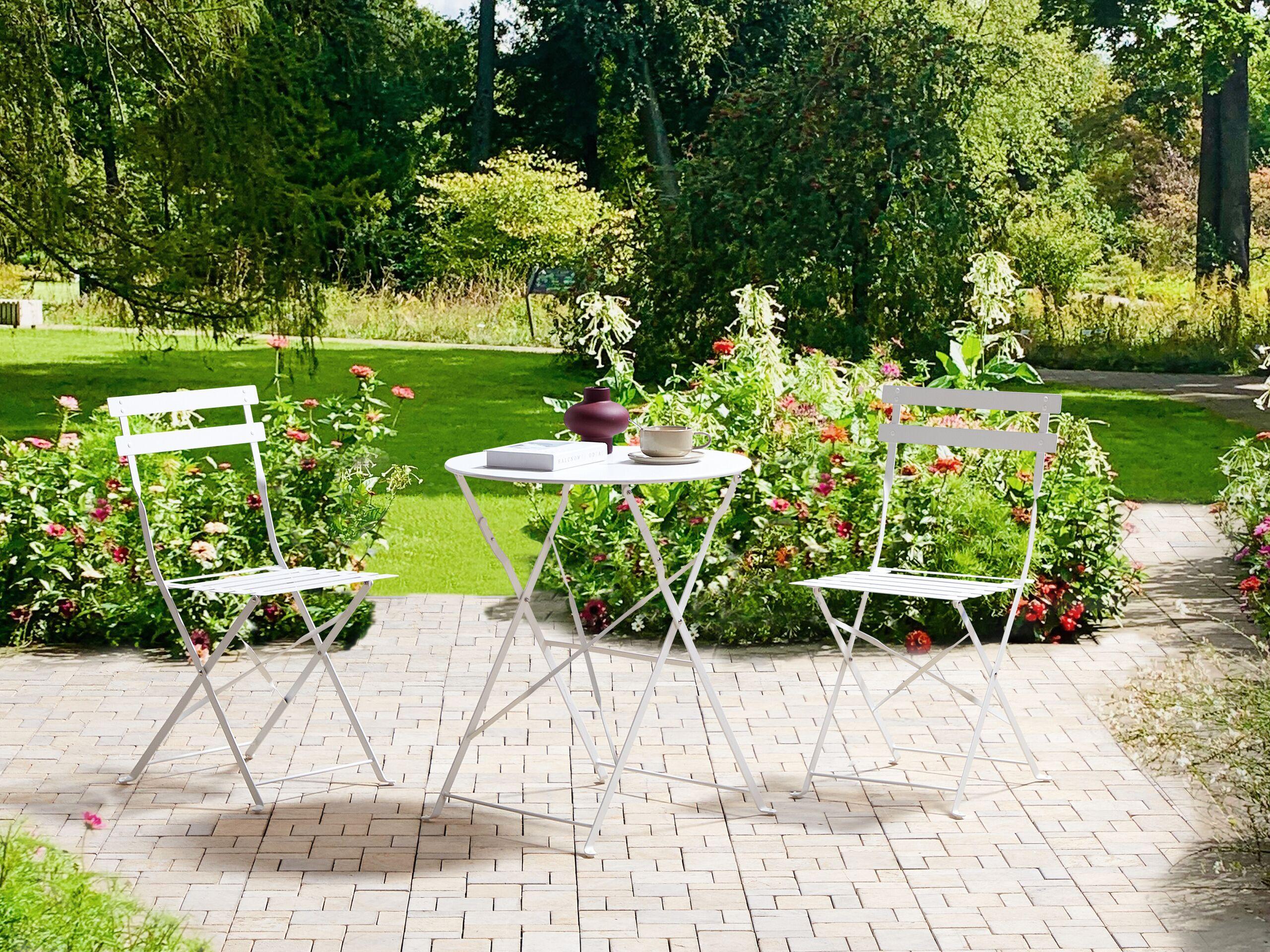 Beliani Bistro Set aus Stahl Modern FIORI  