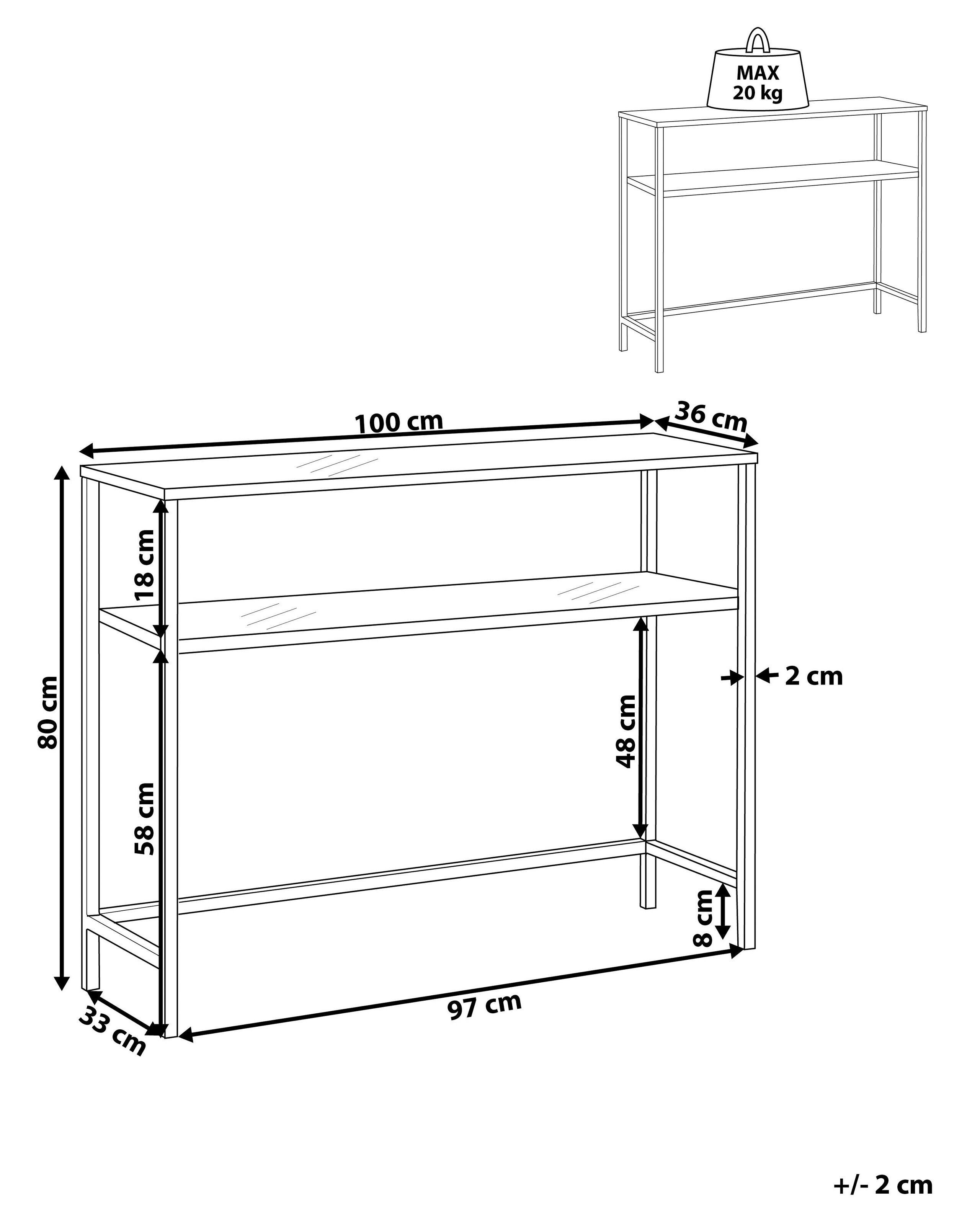 Beliani Console en Verre de sécurité Moderne ALINE  