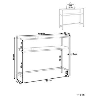 Beliani Console en Verre de sécurité Moderne ALINE  