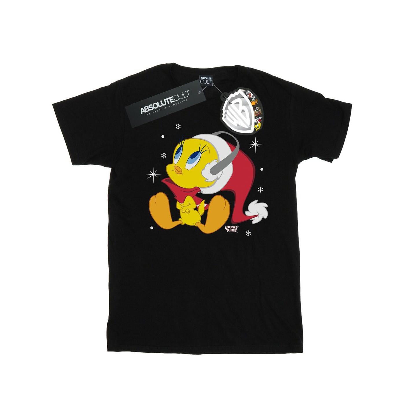 Image of Christmas Tweety Tshirt Damen Schwarz M