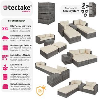 Tectake Canapé de jardin SAN DOMINO modulable  