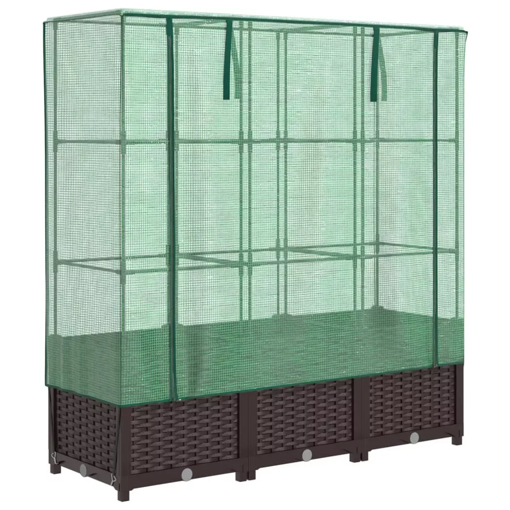 VidaXL - letto rialzato Polipropilene, One Size, Marrone
