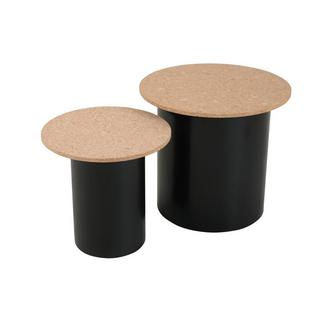 mutoni Table d'appoint liège 50 (lot de 2)  