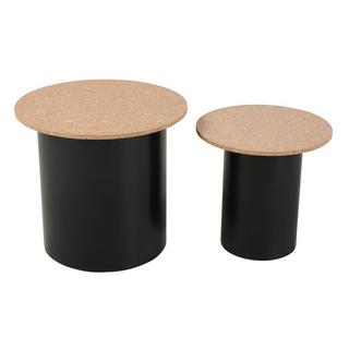 mutoni Table d'appoint liège 50 (lot de 2)  