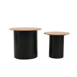 mutoni Table d'appoint liège 50 (lot de 2)  