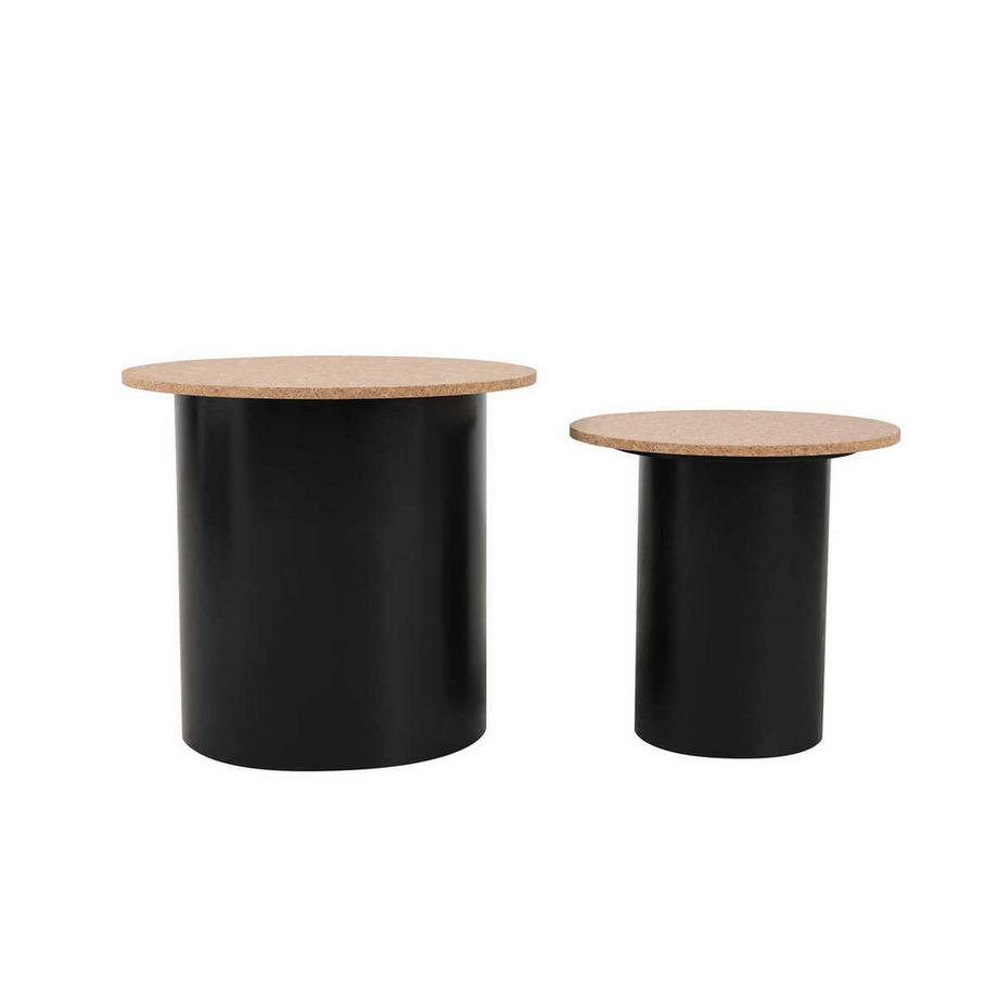 mutoni Set de table d&#039;appoint Citara nature noir (2 pièces)  