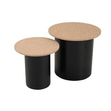 Set de table d&#039;appoint Citara nature noir (2 pièces)