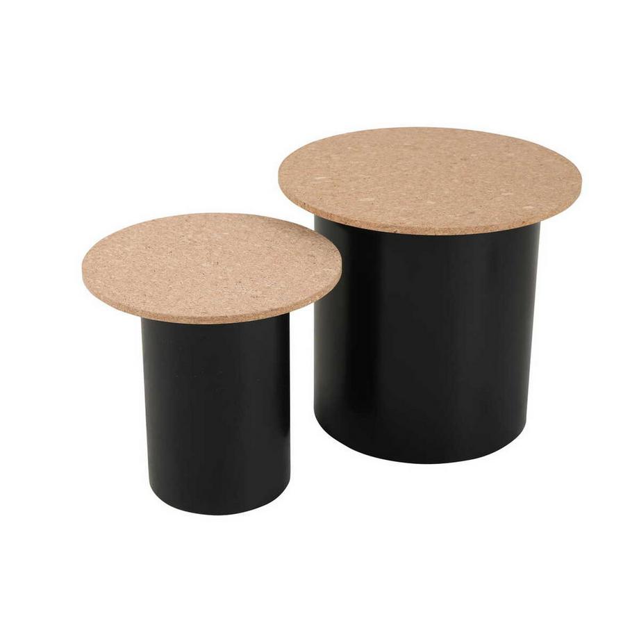 mutoni Set de table d&#039;appoint Citara nature noir (2 pièces)  