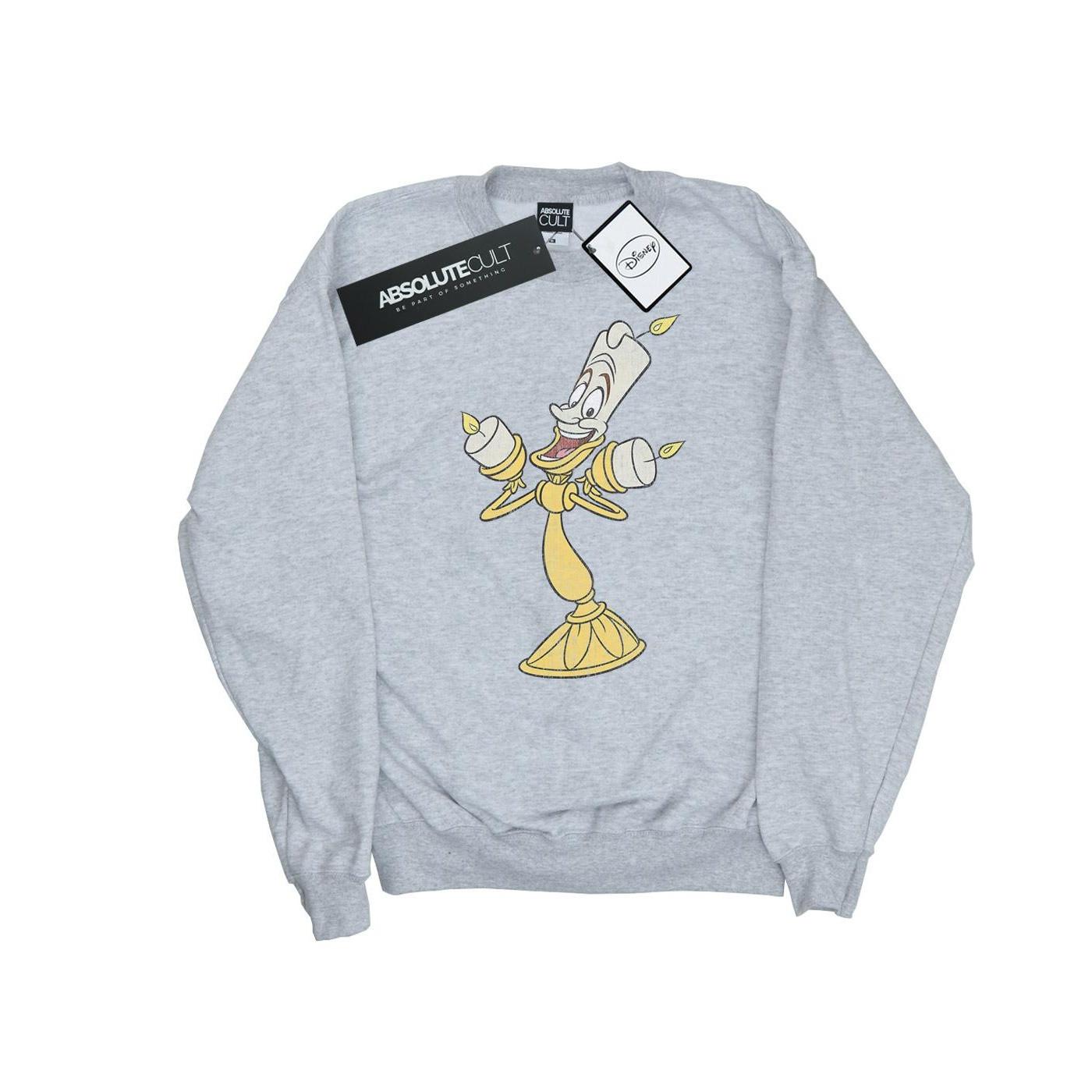 Image of Beauty And The Beast Lumiere Distressed Sweatshirt Unisex Grau 140/146