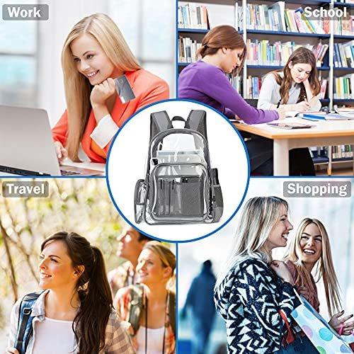 Only-bags.store Klarer Plastik Wasserdichter Transparenter Rucksack  