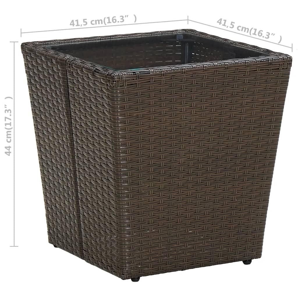 VidaXL Beistelltisch poly-rattan  