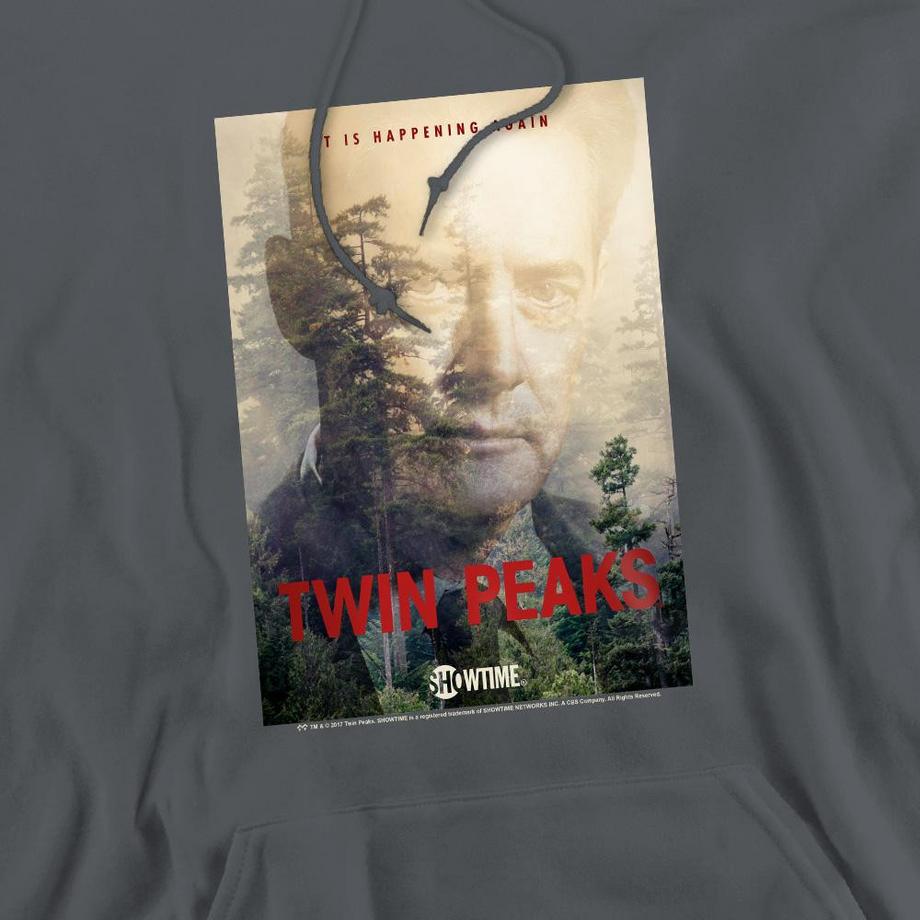 Twin Peaks Twin Peaks Felpa con cappuccio stampa grafica  