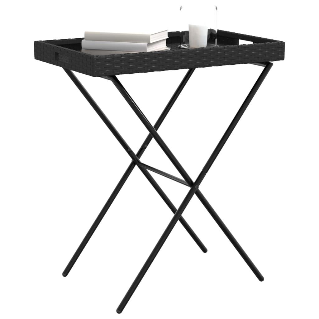 VidaXL Table à plateau pliante rotin synthétique  