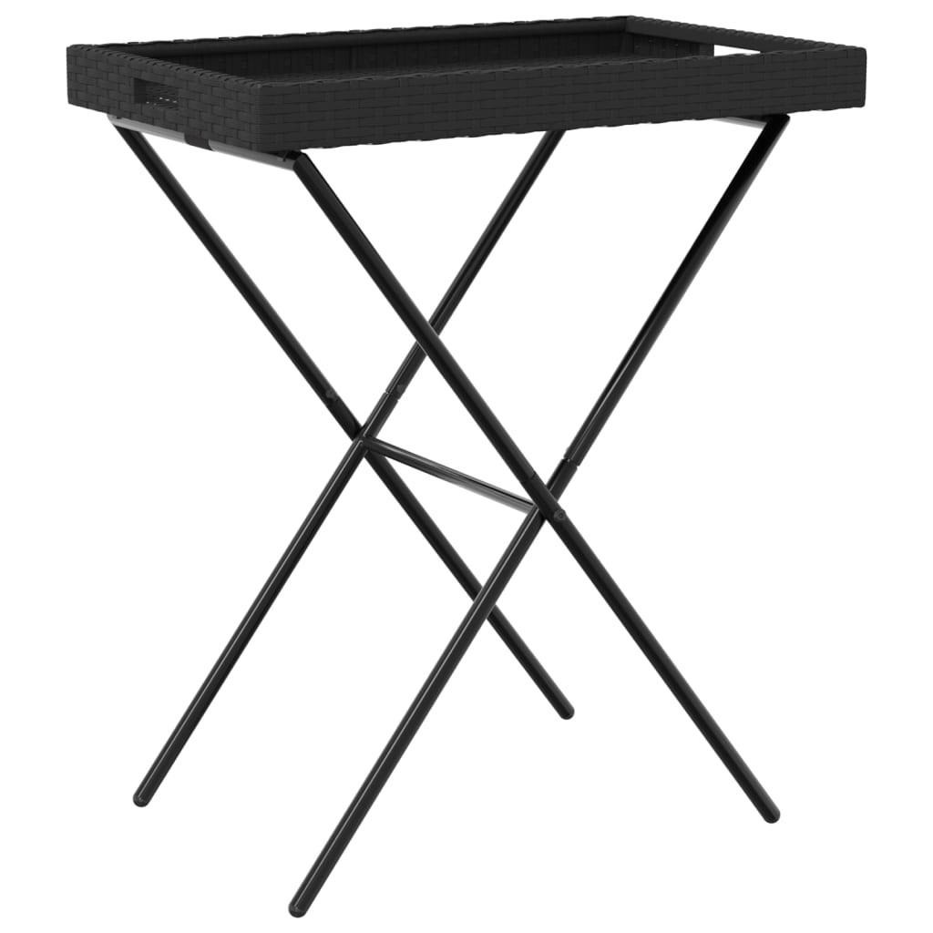 VidaXL Table à plateau pliante rotin synthétique  