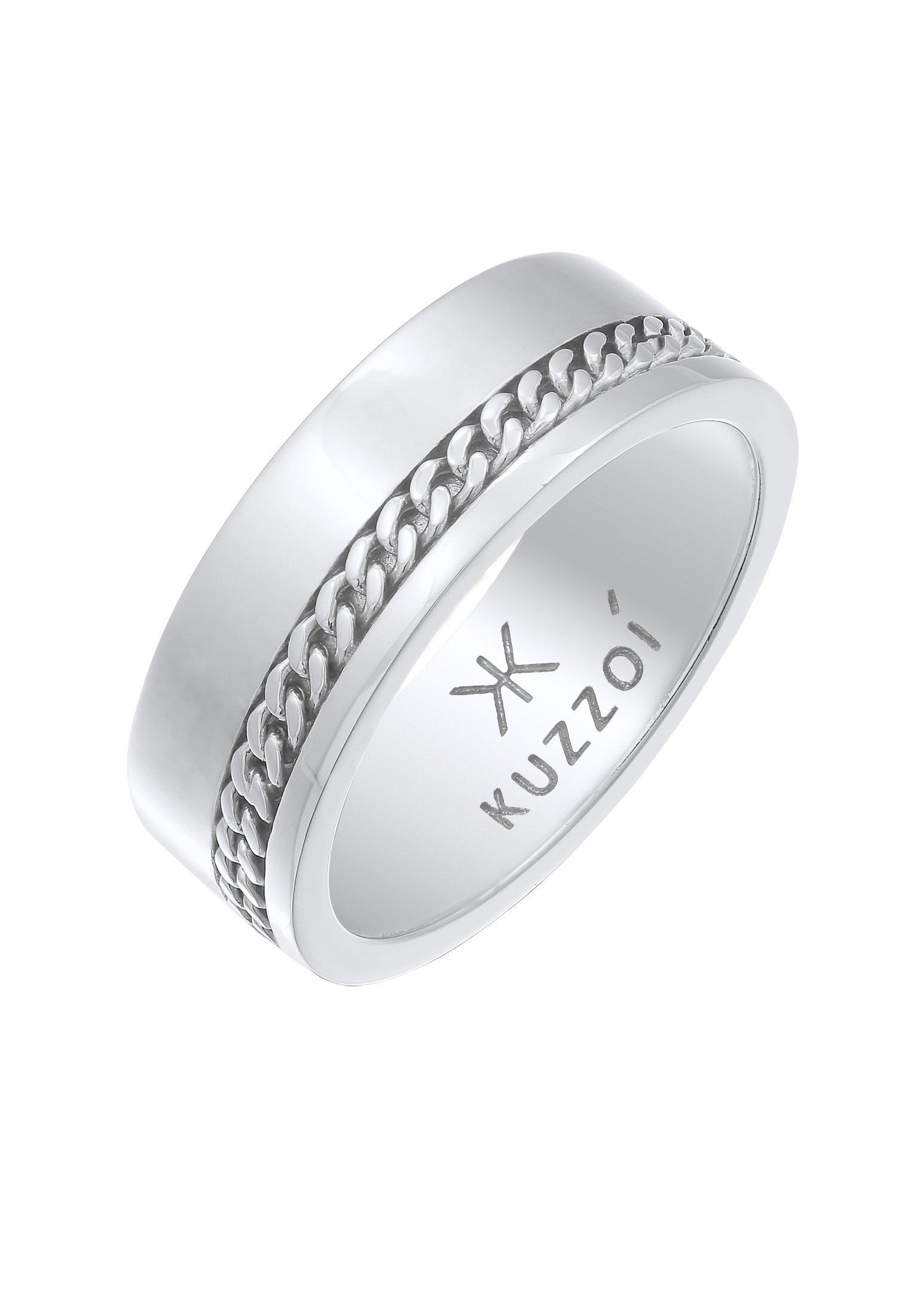 Image of Ring Bandring Chunky Chain 925 Silber Damen Silber 60mm