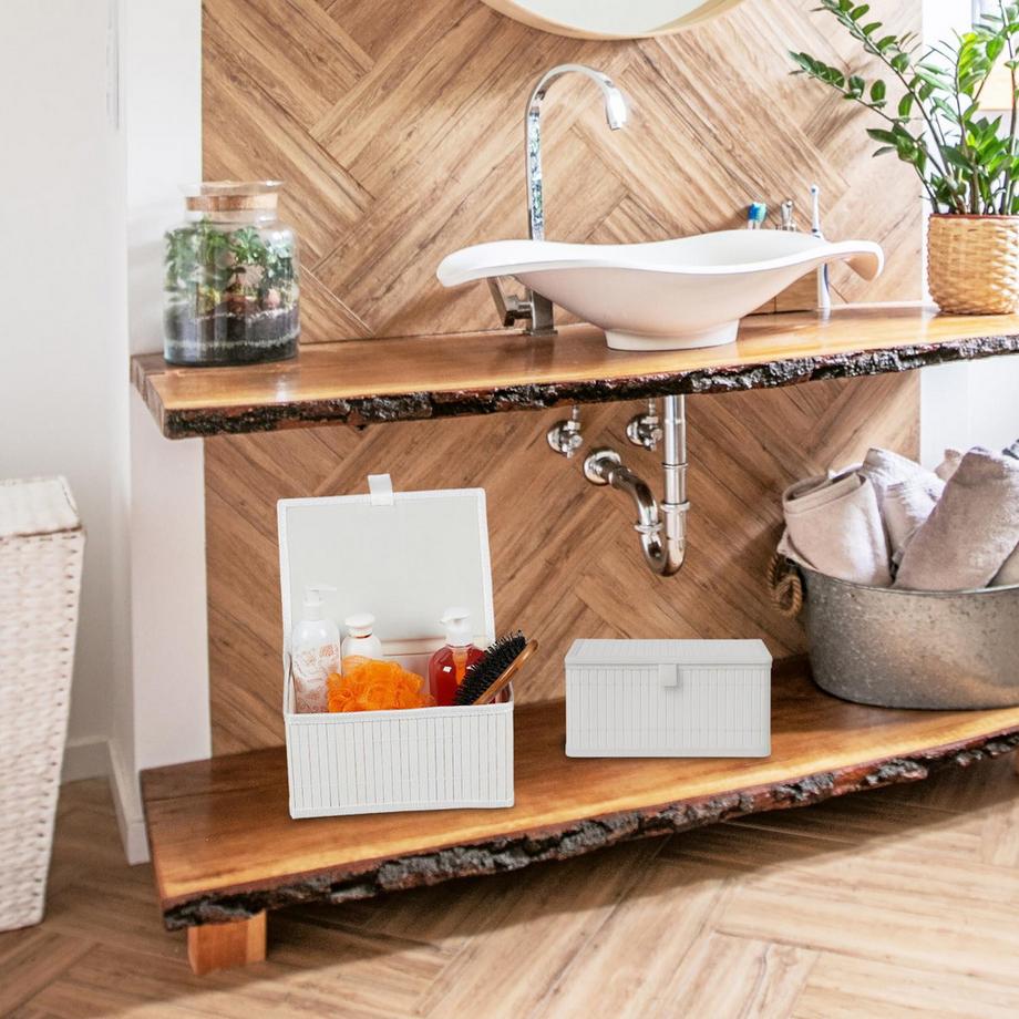 Northix Scatole portaoggetti in bambù, set da 2  