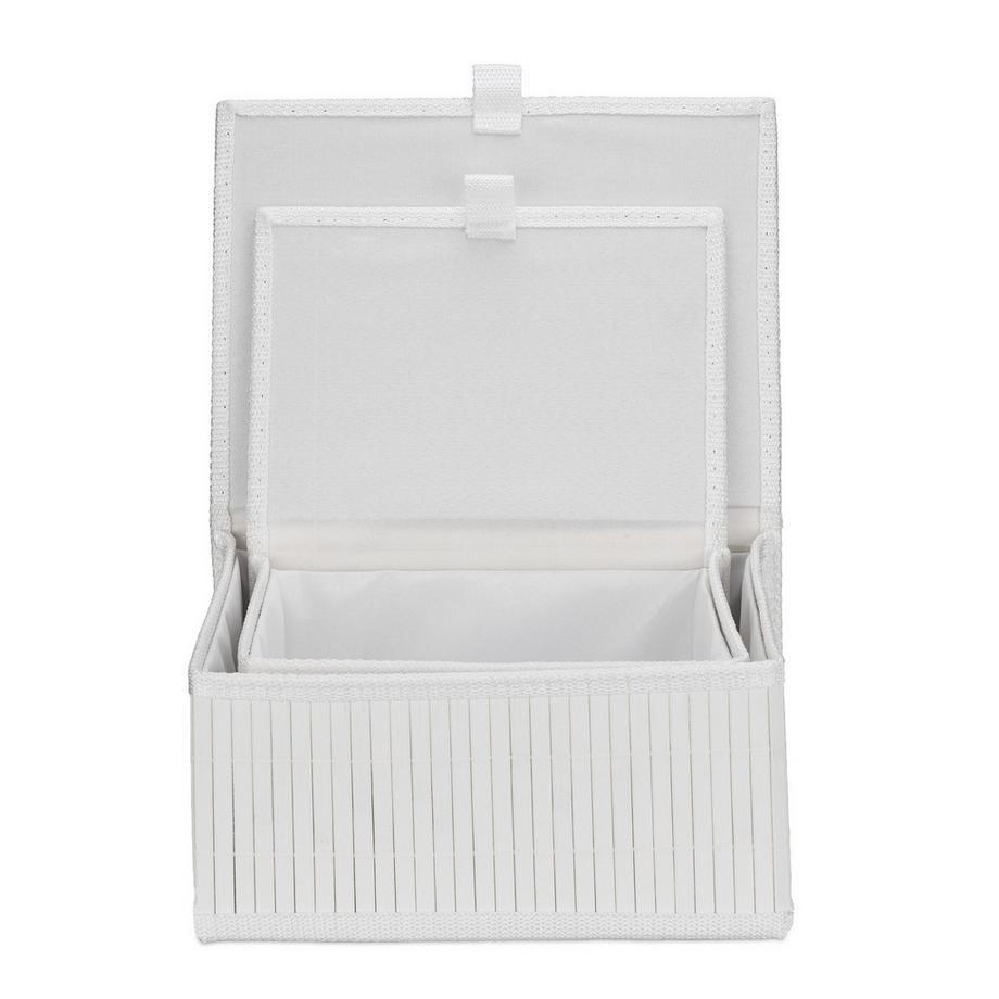 Northix Scatole portaoggetti in bambù, set da 2  