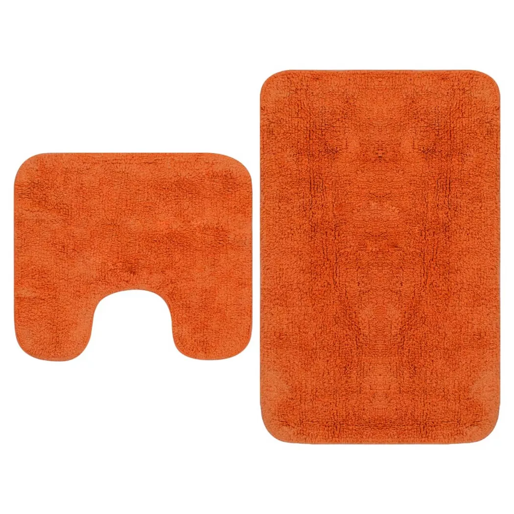 VidaXL - Tapis de bain tissu, One Size, Orange