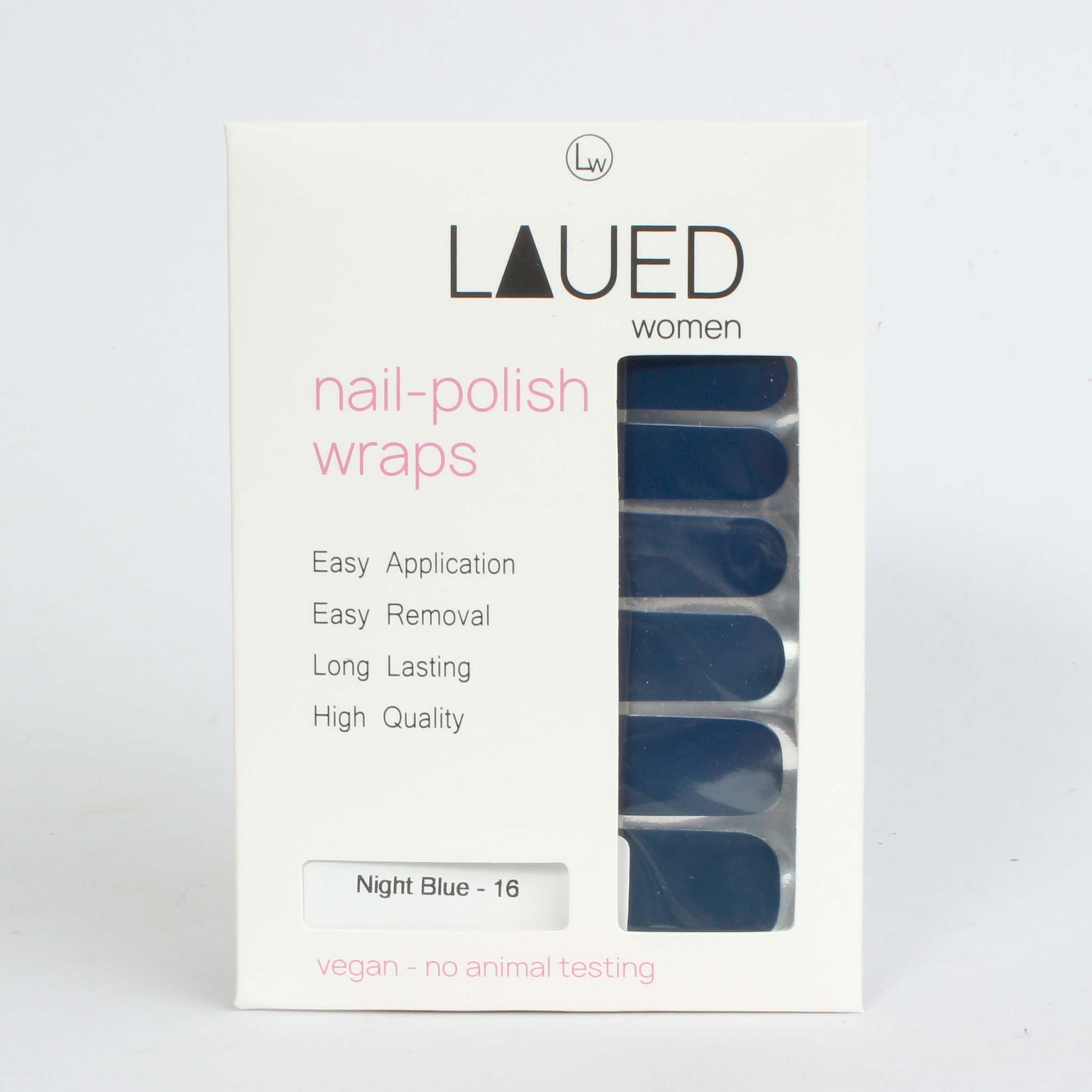 LAUED  vegane Nagelfolien solid blue Night Blue 