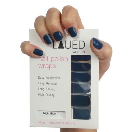 LAUED  films à ongles végétaliens solid blue Night Blue 