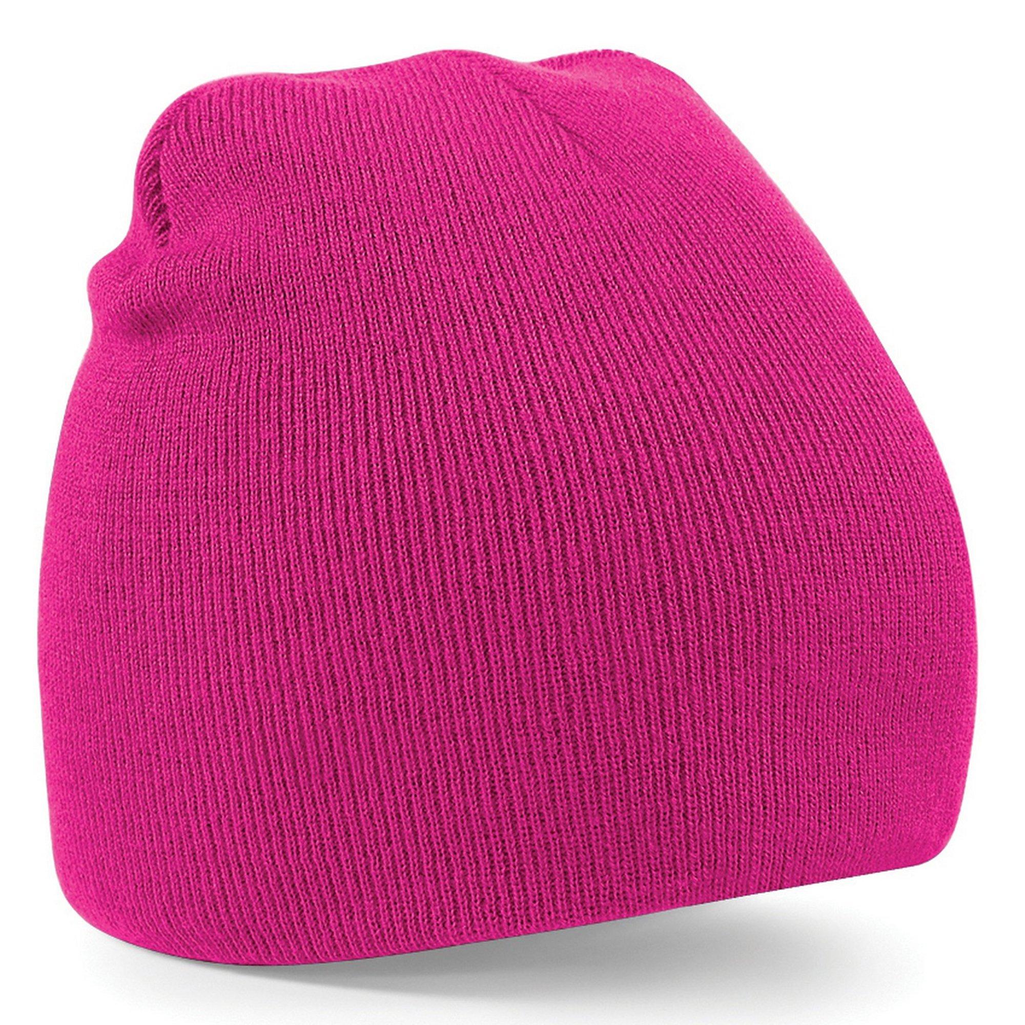 Image of Basic Strick Wintermütze Herren Fuchsia ONE SIZE