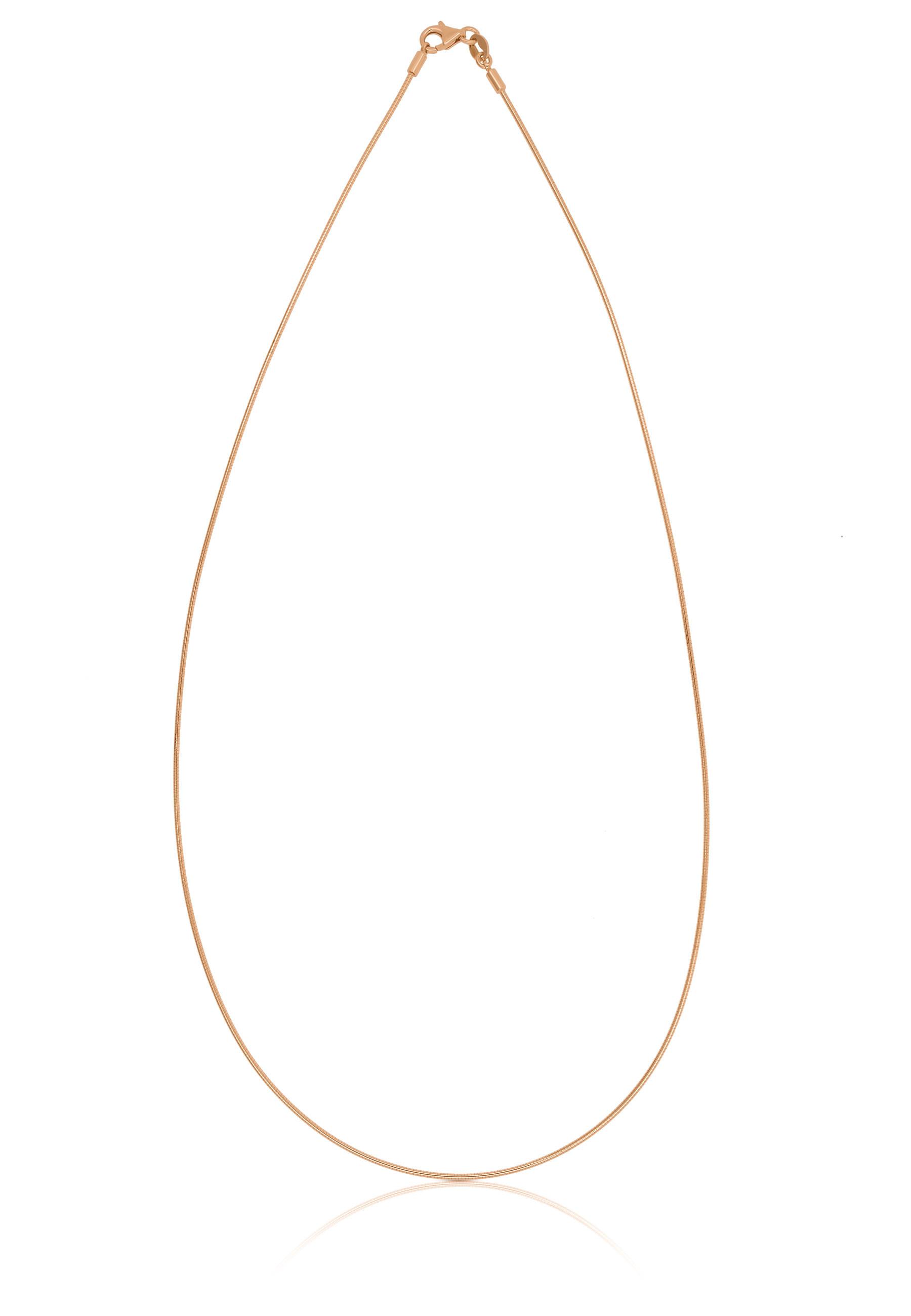Image of Collier Omega Glied Rotgold 750, 1mm, 45cm Damen Gold 45cm